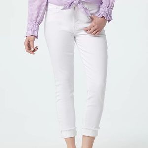 Jen7 by 7 for All Mankind Crop Skinny Jeans - White